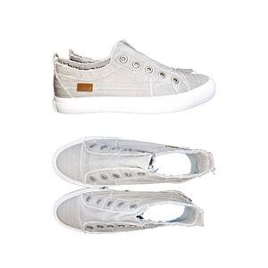 Blowfish Malibu Women’s Sneakers - Size 9.5, Fog Gray Smoked Canvas